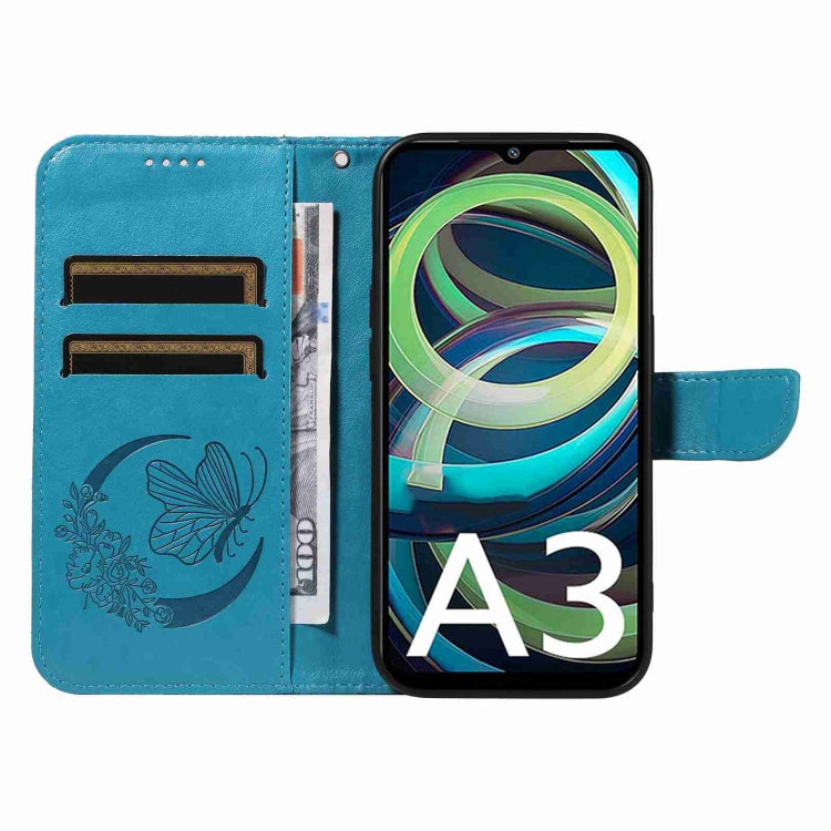 For Xiaomi Redmi A3 Swallowtail Butterfly Embossed Leather Phone Case