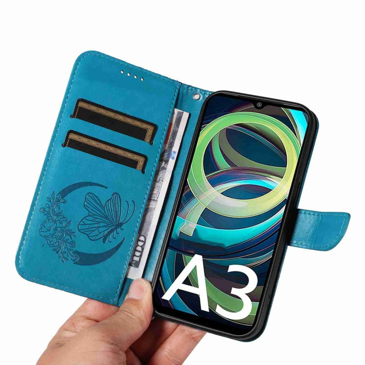 For Xiaomi Redmi A3 Swallowtail Butterfly Embossed Leather Phone Case