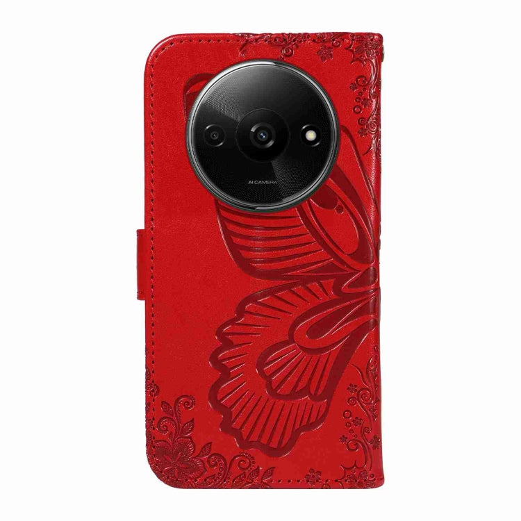 For Xiaomi Redmi A3 Swallowtail Butterfly Embossed Leather Phone Case