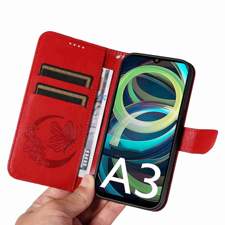 For Xiaomi Redmi A3 Swallowtail Butterfly Embossed Leather Phone Case