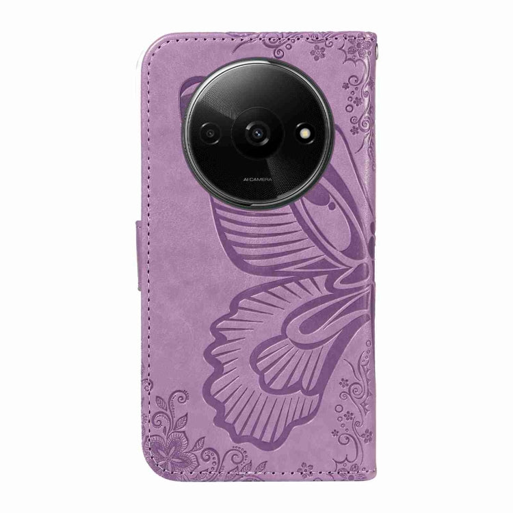 For Xiaomi Redmi A3 Swallowtail Butterfly Embossed Leather Phone Case