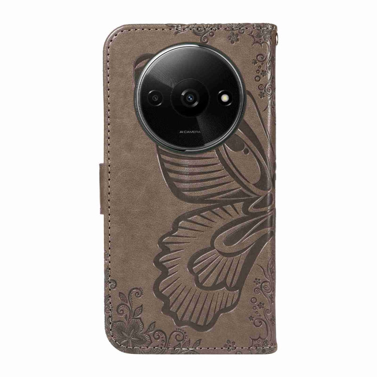 For Xiaomi Redmi A3 Swallowtail Butterfly Embossed Leather Phone Case
