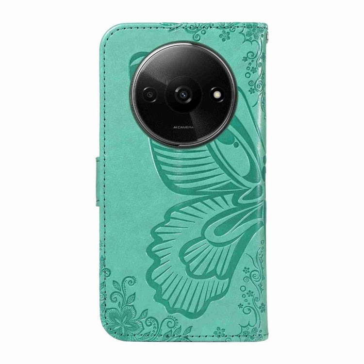 For Xiaomi Redmi A3 Swallowtail Butterfly Embossed Leather Phone Case