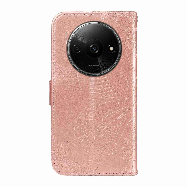 For Xiaomi Redmi A3 Swallowtail Butterfly Embossed Leather Phone Case