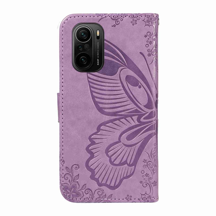 For Xiaomi Redmi K40 / K40 Pro Swallowtail Butterfly Embossed Leather Phone Case