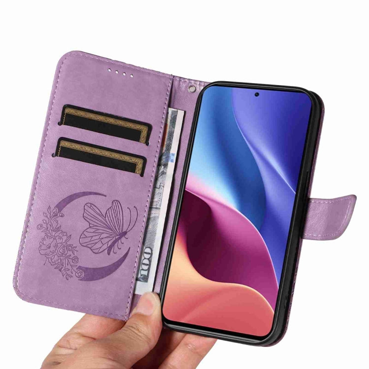 For Xiaomi Poco F3 / 11i Swallowtail Butterfly Embossed Leather Phone Case