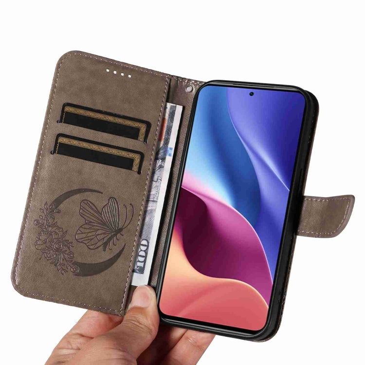 For Xiaomi Poco F3 / 11i Swallowtail Butterfly Embossed Leather Phone Case