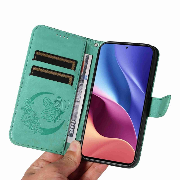 For Xiaomi Poco F3 / 11i Swallowtail Butterfly Embossed Leather Phone Case