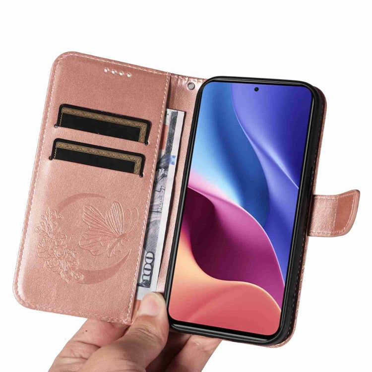 For Xiaomi Poco F3 / 11i Swallowtail Butterfly Embossed Leather Phone Case