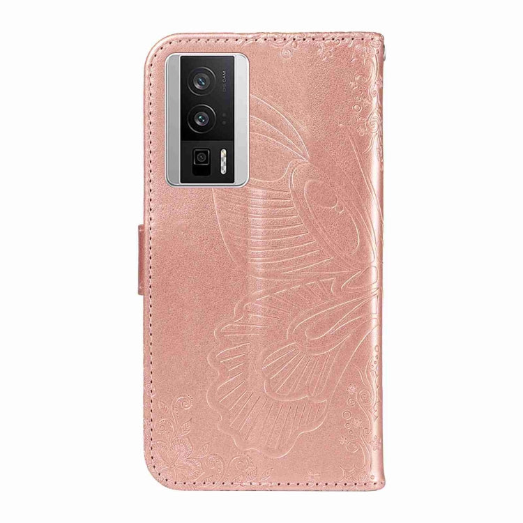 For Xiaomi Redmi K60 / K60 Pro Swallowtail Butterfly Embossed Leather Phone Case