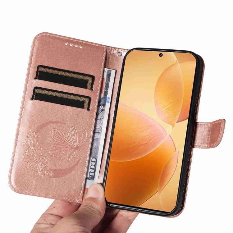 For Xiaomi Redmi K70E Swallowtail Butterfly Embossed Leather Phone Case