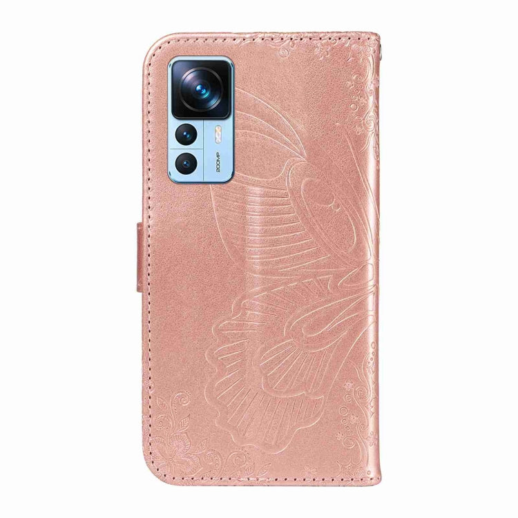 For Xiaomi Redmi K50 Ultra Swallowtail Butterfly Embossed Leather Phone Case