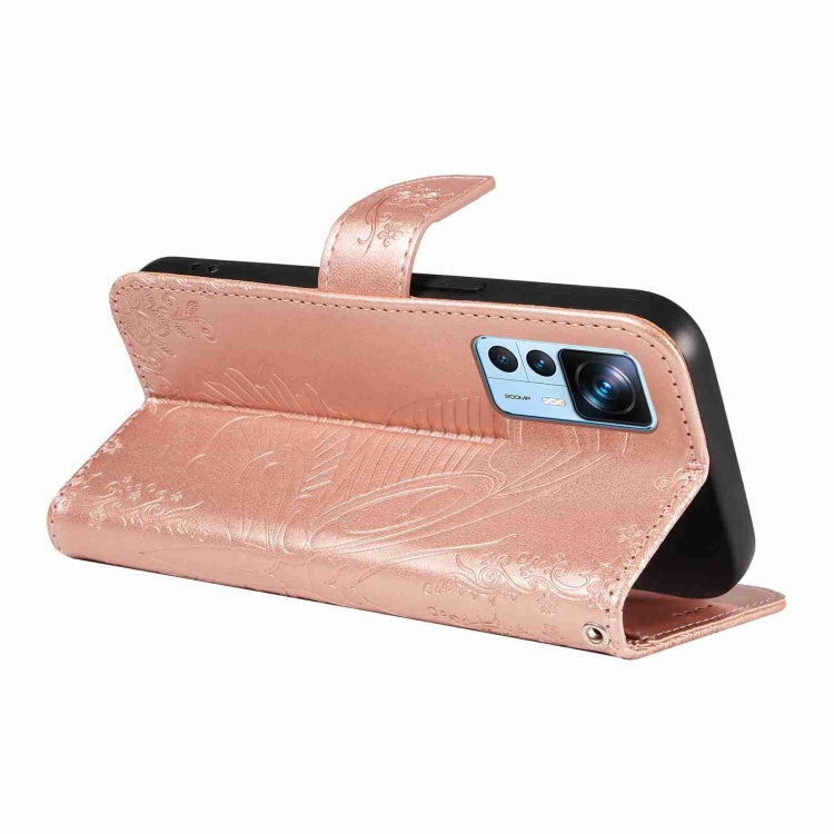 For Xiaomi Redmi K50 Ultra Swallowtail Butterfly Embossed Leather Phone Case