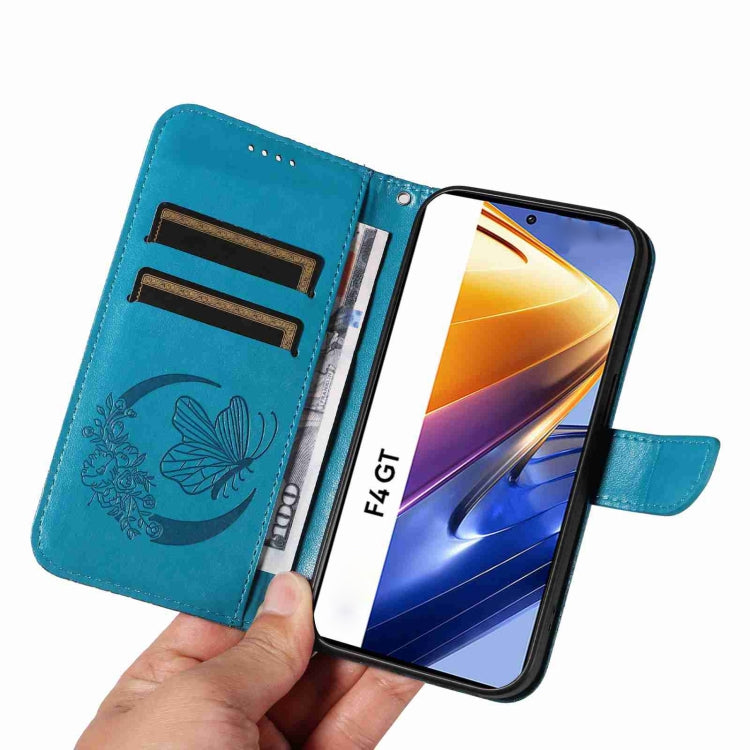 For Xiaomi Redmi K50 Gaming Swallowtail Butterfly Embossed Leather Phone Case