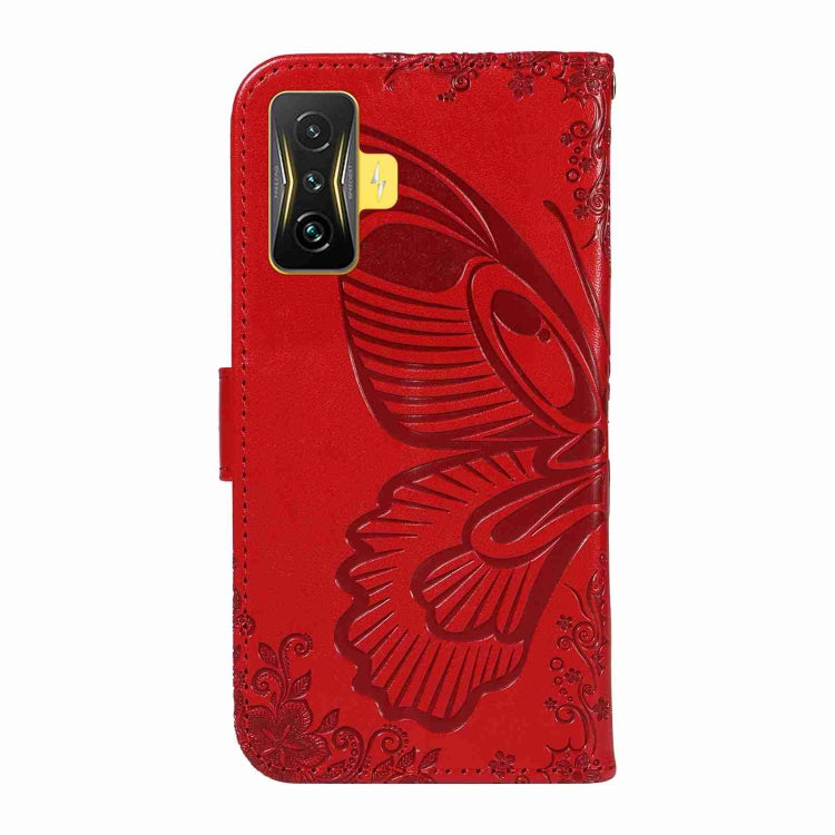 For Xiaomi Redmi K50 Gaming Swallowtail Butterfly Embossed Leather Phone Case