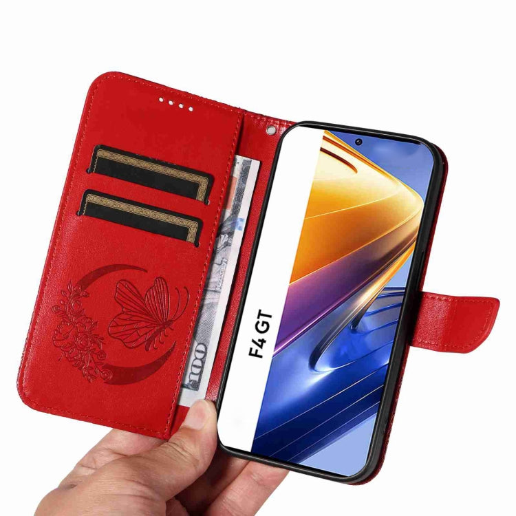 For Xiaomi Redmi K50 Gaming Swallowtail Butterfly Embossed Leather Phone Case