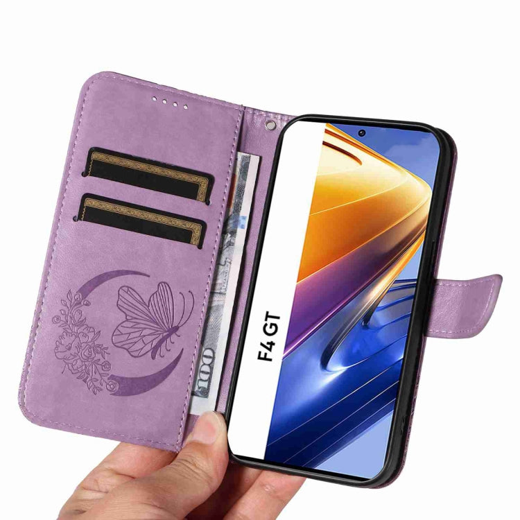 For Xiaomi Redmi K50 Gaming Swallowtail Butterfly Embossed Leather Phone Case