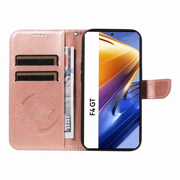 For Xiaomi Redmi K50 Gaming Swallowtail Butterfly Embossed Leather Phone Case