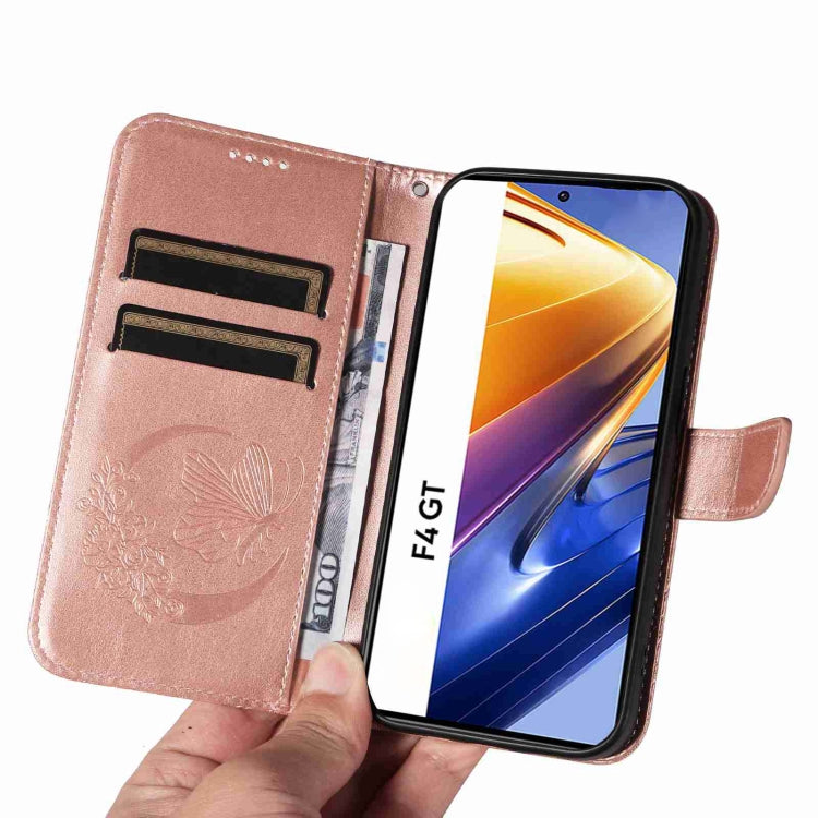 For Xiaomi Redmi K50 Gaming Swallowtail Butterfly Embossed Leather Phone Case