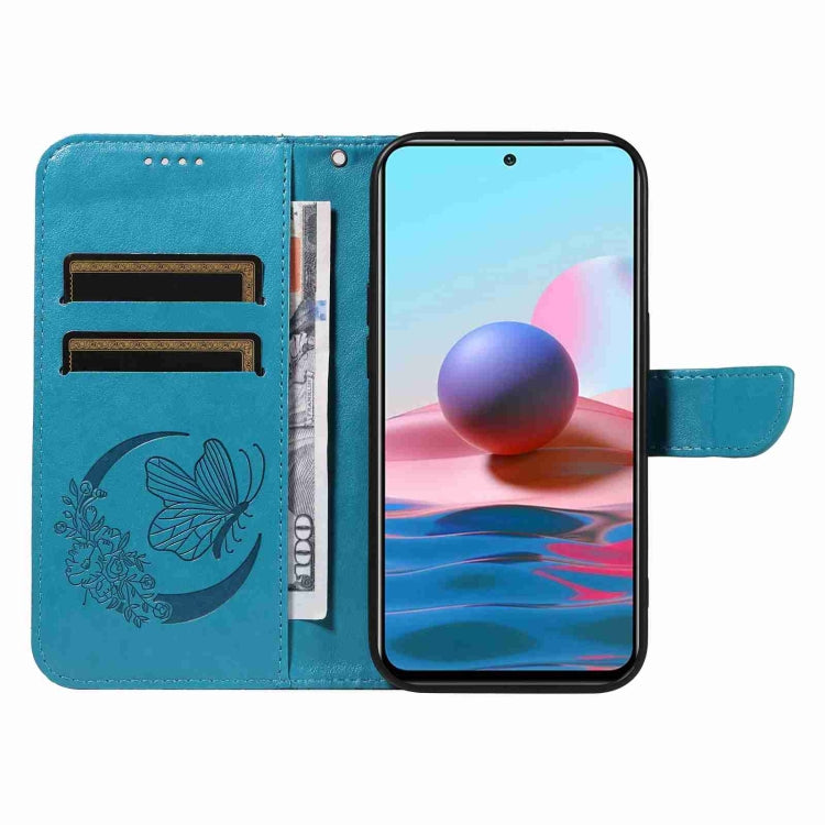 For Xiaomi Redmi Note 10 4G / 10S Swallowtail Butterfly Embossed Leather Phone Case