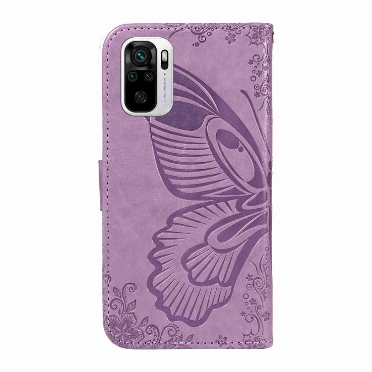 For Xiaomi Redmi Note 10 4G / 10S Swallowtail Butterfly Embossed Leather Phone Case