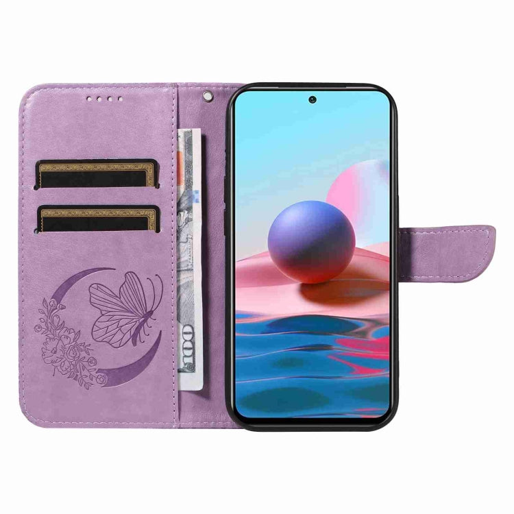 For Xiaomi Redmi Note 10 4G / 10S Swallowtail Butterfly Embossed Leather Phone Case