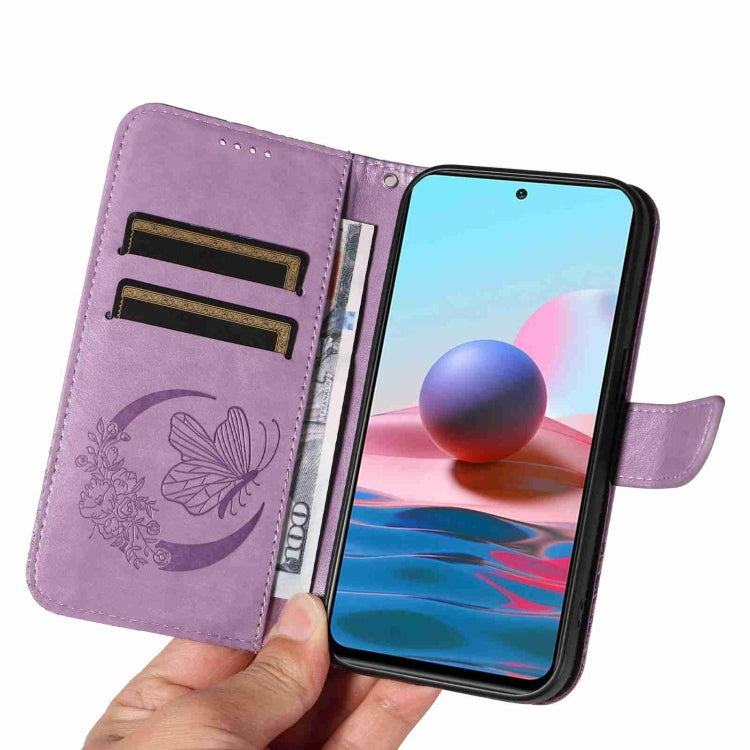 For Xiaomi Redmi Note 10 4G / 10S Swallowtail Butterfly Embossed Leather Phone Case