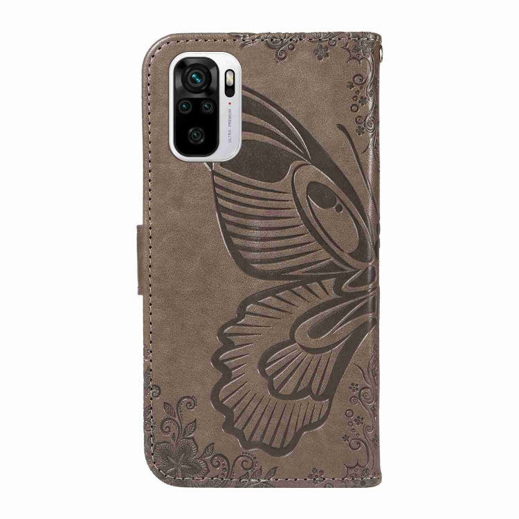For Xiaomi Redmi Note 10 4G / 10S Swallowtail Butterfly Embossed Leather Phone Case
