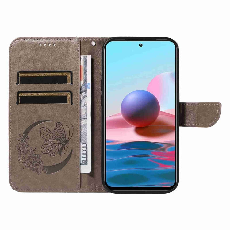 For Xiaomi Redmi Note 10 4G / 10S Swallowtail Butterfly Embossed Leather Phone Case