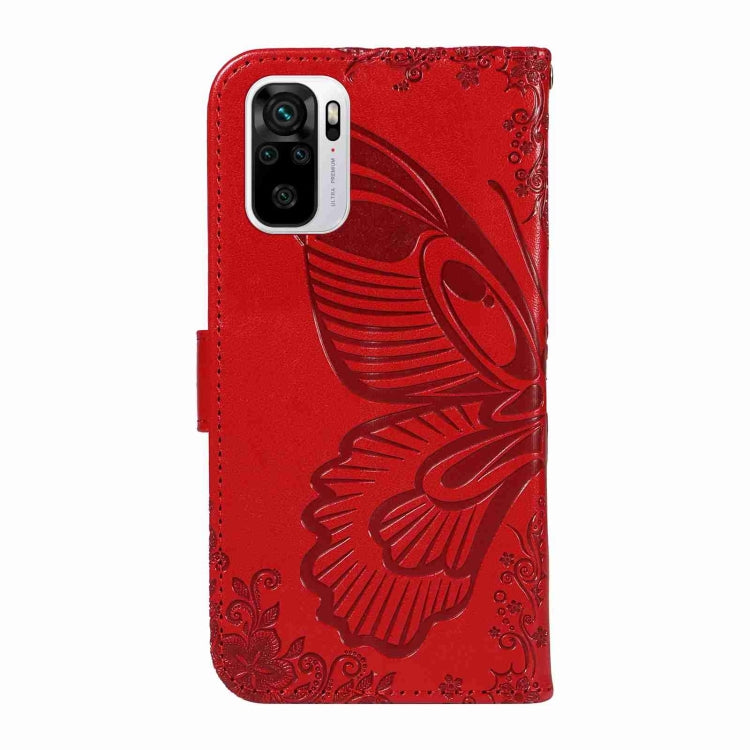 For Xiaomi Poco M5s Swallowtail Butterfly Embossed Leather Phone Case