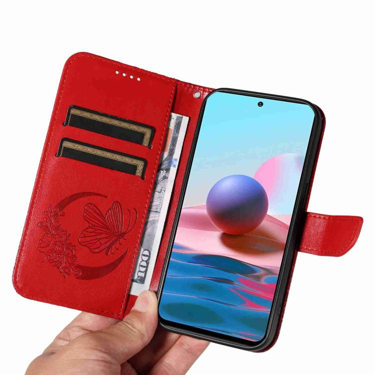 For Xiaomi Poco M5s Swallowtail Butterfly Embossed Leather Phone Case