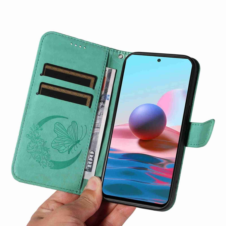 For Xiaomi Poco M5s Swallowtail Butterfly Embossed Leather Phone Case