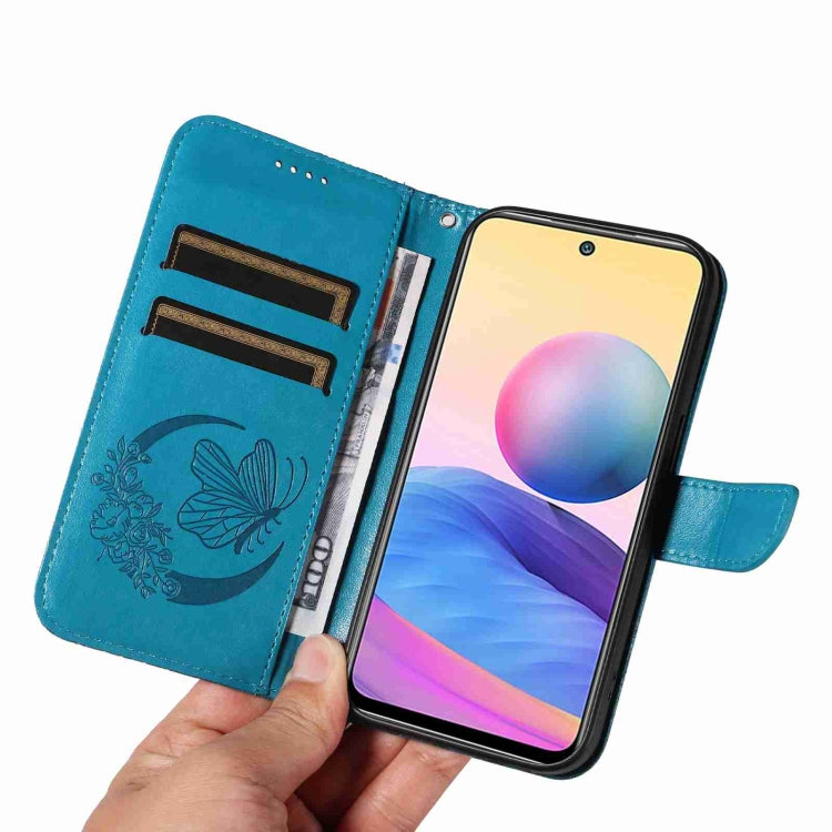 For Xiaomi Redmi Note 10 5G / 10T Swallowtail Butterfly Embossed Leather Phone Case