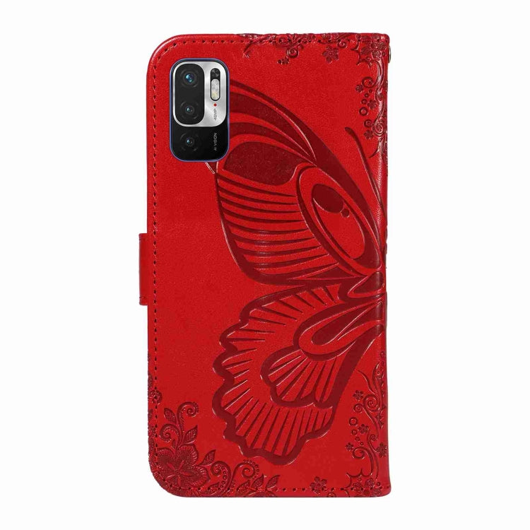 For Xiaomi Redmi Note 10 5G / 10T Swallowtail Butterfly Embossed Leather Phone Case