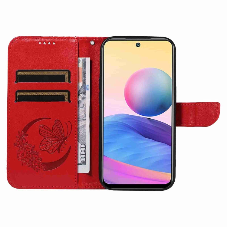 For Xiaomi Redmi Note 10 5G / 10T Swallowtail Butterfly Embossed Leather Phone Case