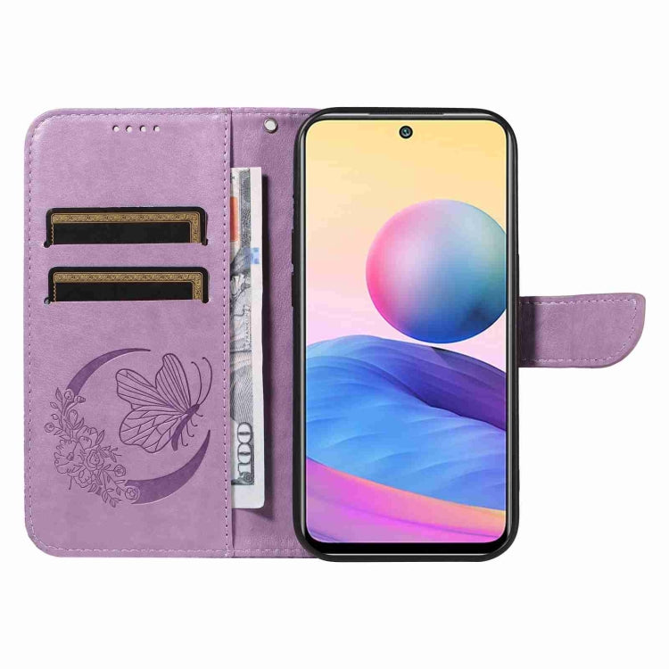 For Xiaomi Redmi Note 10 5G / 10T Swallowtail Butterfly Embossed Leather Phone Case