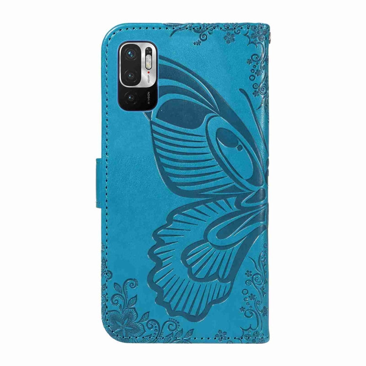 For Xiaomi Poco M3 Pro 5G Swallowtail Butterfly Embossed Leather Phone Case