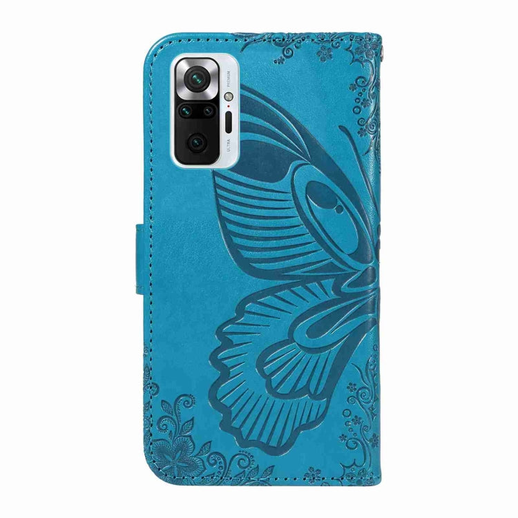 For Xiaomi Redmi Note 10 Pro 4G Swallowtail Butterfly Embossed Leather Phone Case