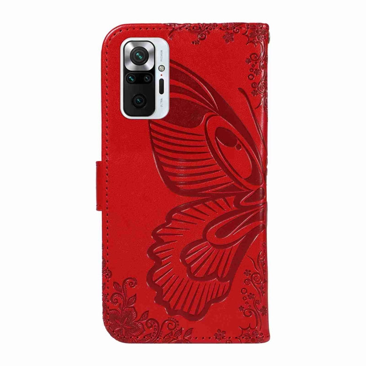 For Xiaomi Redmi Note 10 Pro 4G Swallowtail Butterfly Embossed Leather Phone Case