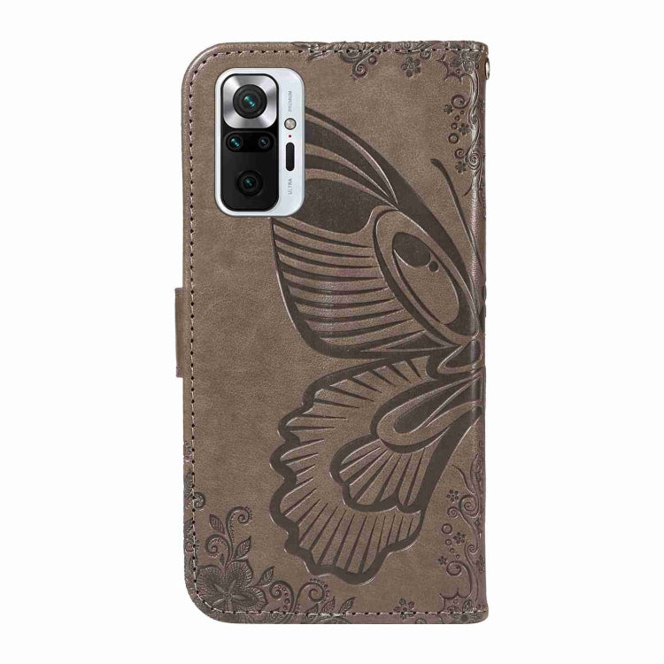 For Xiaomi Redmi Note 10 Pro 4G Swallowtail Butterfly Embossed Leather Phone Case