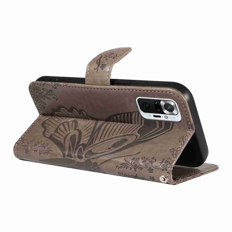 For Xiaomi Redmi Note 10 Pro 4G Swallowtail Butterfly Embossed Leather Phone Case