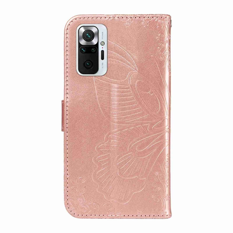 For Xiaomi Redmi Note 10 Pro 4G Swallowtail Butterfly Embossed Leather Phone Case