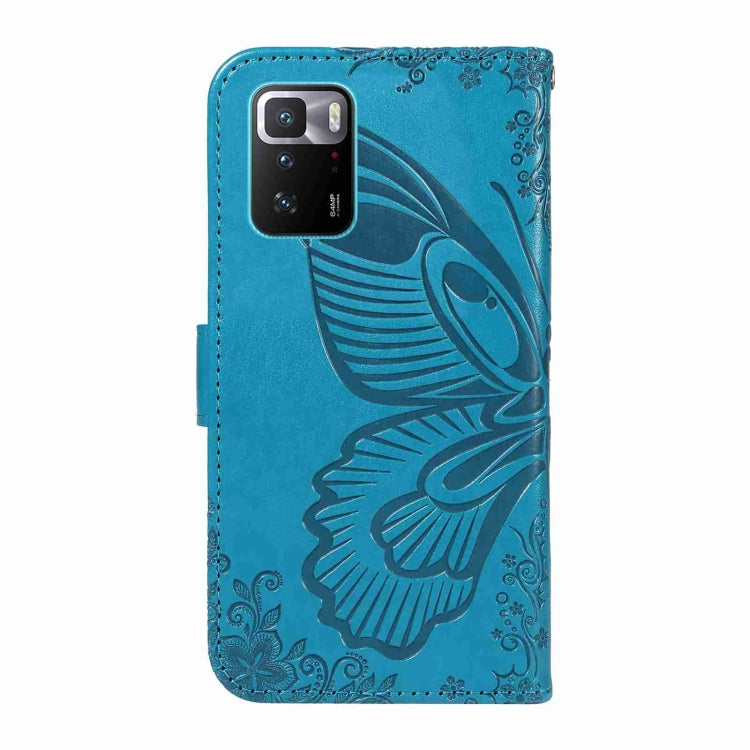 For Xiaomi Poco X3 GT 5G Swallowtail Butterfly Embossed Leather Phone Case