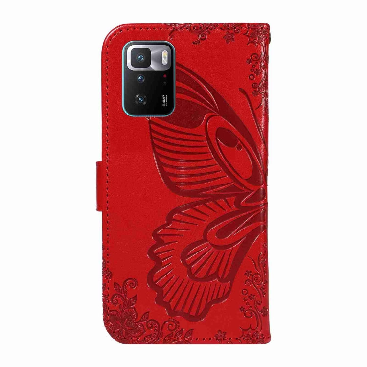 For Xiaomi Poco X3 GT 5G Swallowtail Butterfly Embossed Leather Phone Case