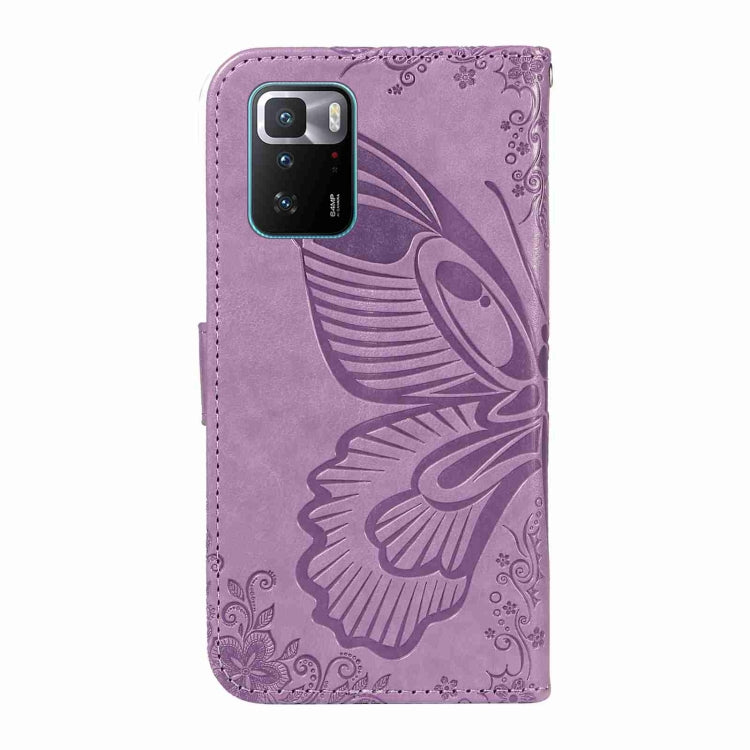 For Xiaomi Poco X3 GT 5G Swallowtail Butterfly Embossed Leather Phone Case