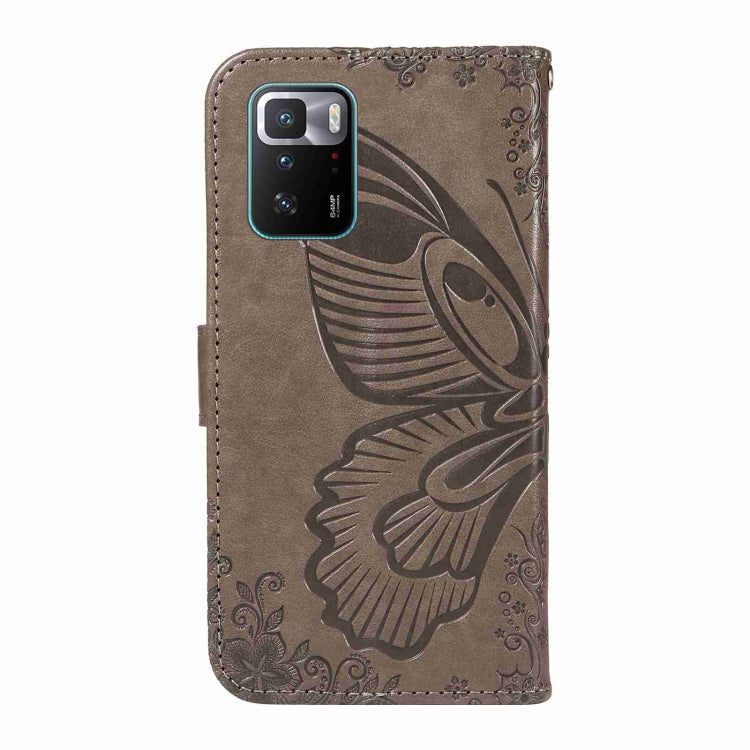 For Xiaomi Poco X3 GT 5G Swallowtail Butterfly Embossed Leather Phone Case