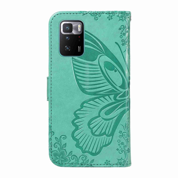 For Xiaomi Poco X3 GT 5G Swallowtail Butterfly Embossed Leather Phone Case