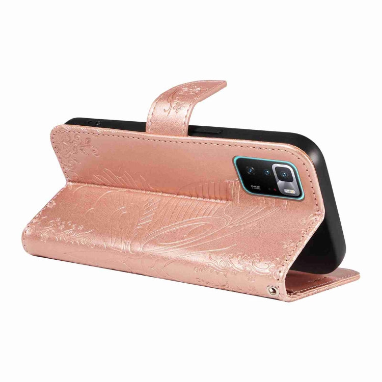 For Xiaomi Poco X3 GT 5G Swallowtail Butterfly Embossed Leather Phone Case