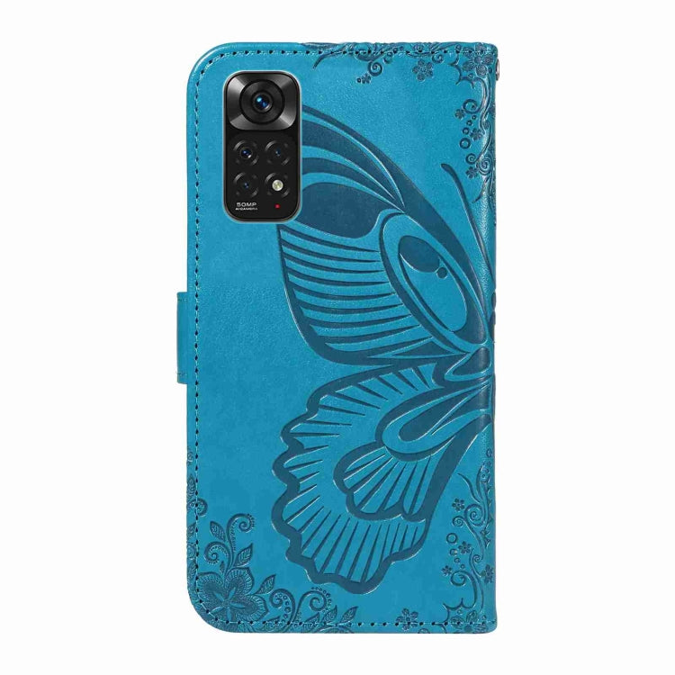 For Xiaomi Redmi Note 11 4G / 11S Swallowtail Butterfly Embossed Leather Phone Case