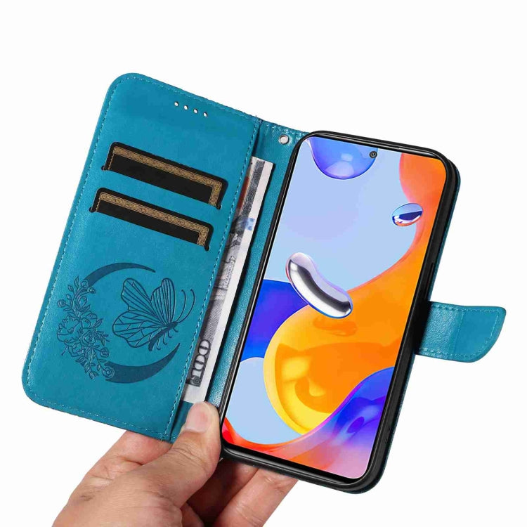 For Xiaomi Redmi Note 11 4G / 11S Swallowtail Butterfly Embossed Leather Phone Case